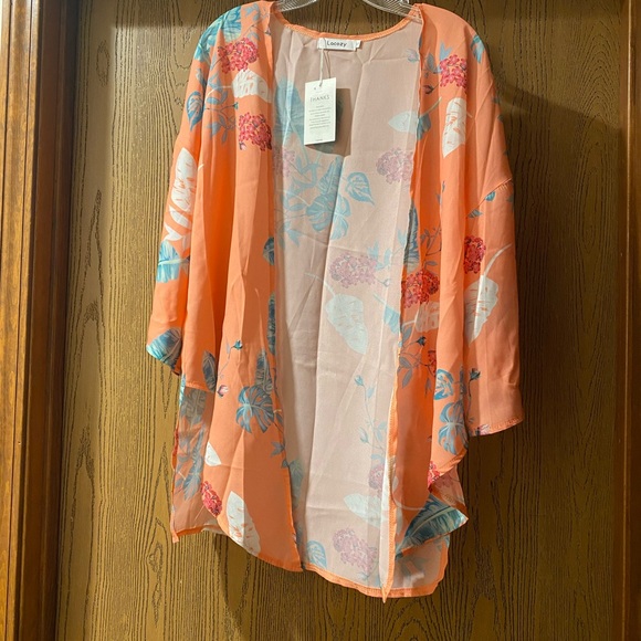 lacozy Other - NWT Lacozy Women’s a Orange Floral Cover Up